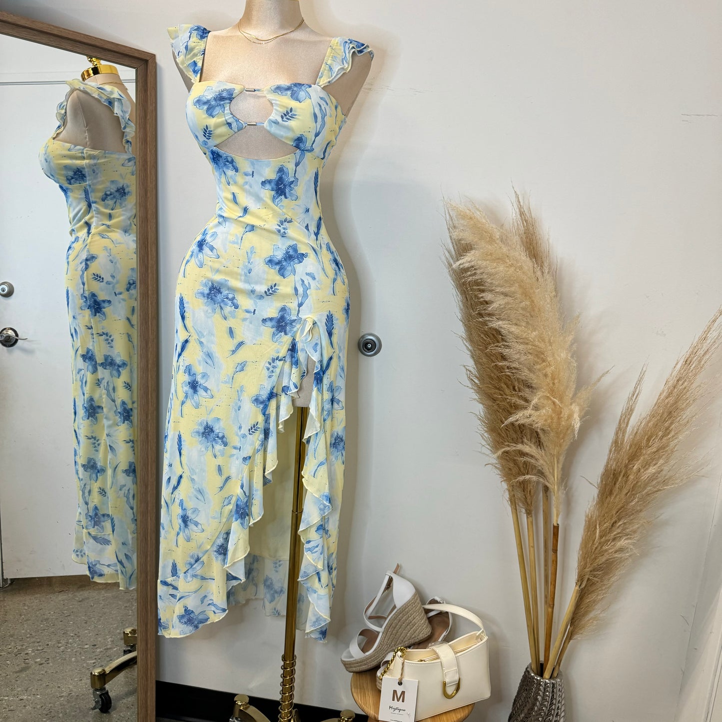 Karol Dress-Yellow/Blue