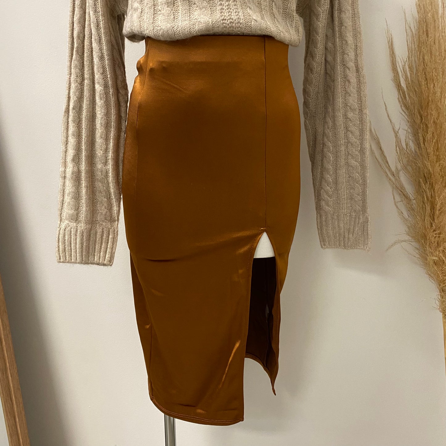 Sabrina Mid Skirt-Camel