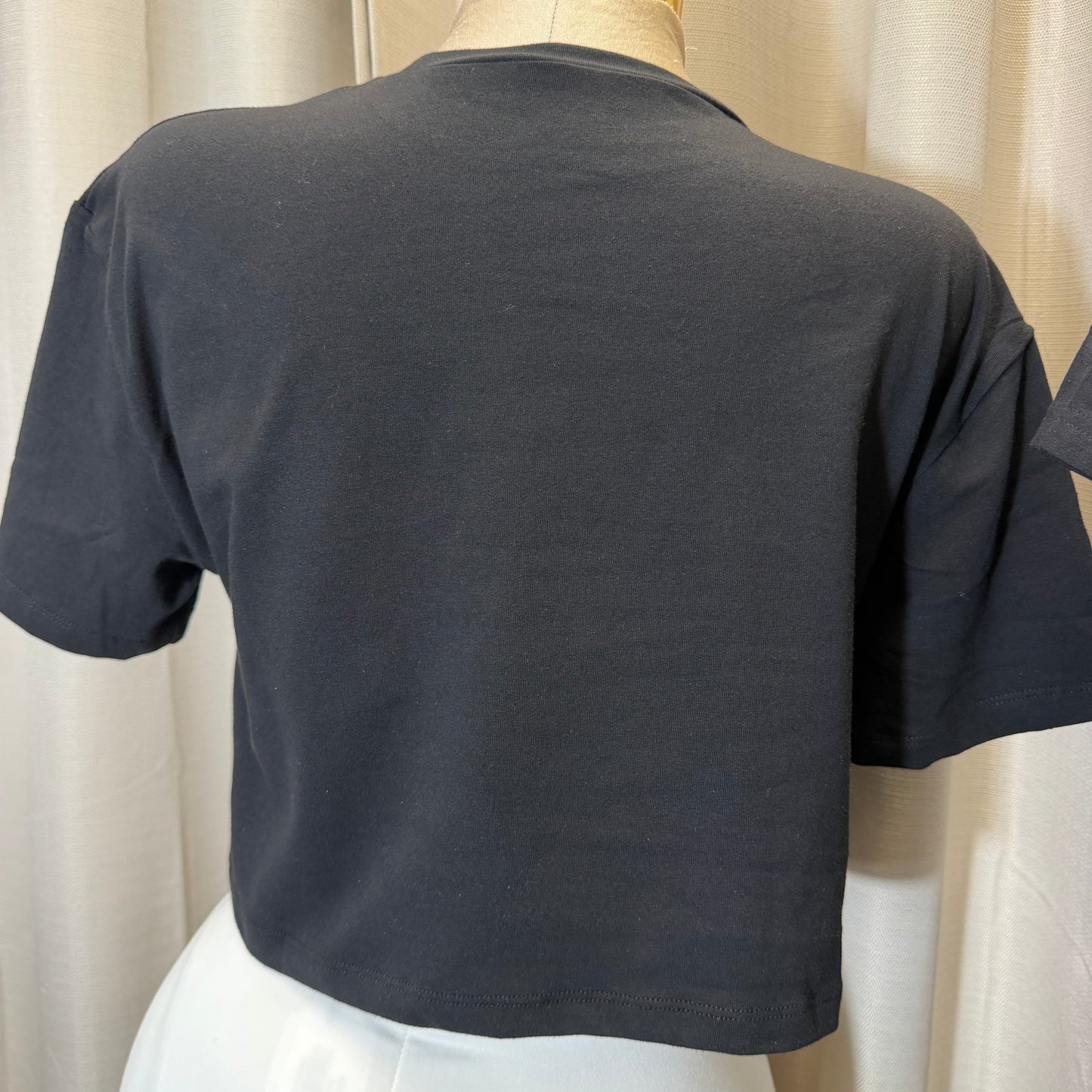 Oversized Mexico crop Top-Black