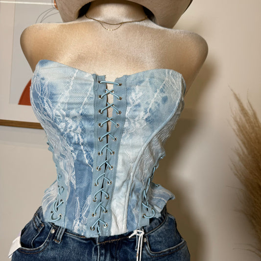 Azulito Corset Top-Blue