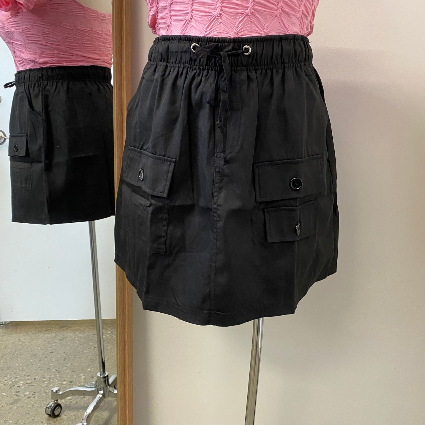 Cargo Skirt PL-BLACK