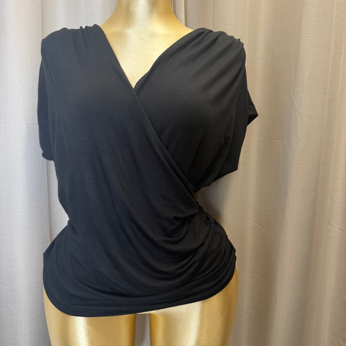 PL-V-Neck Top-Black