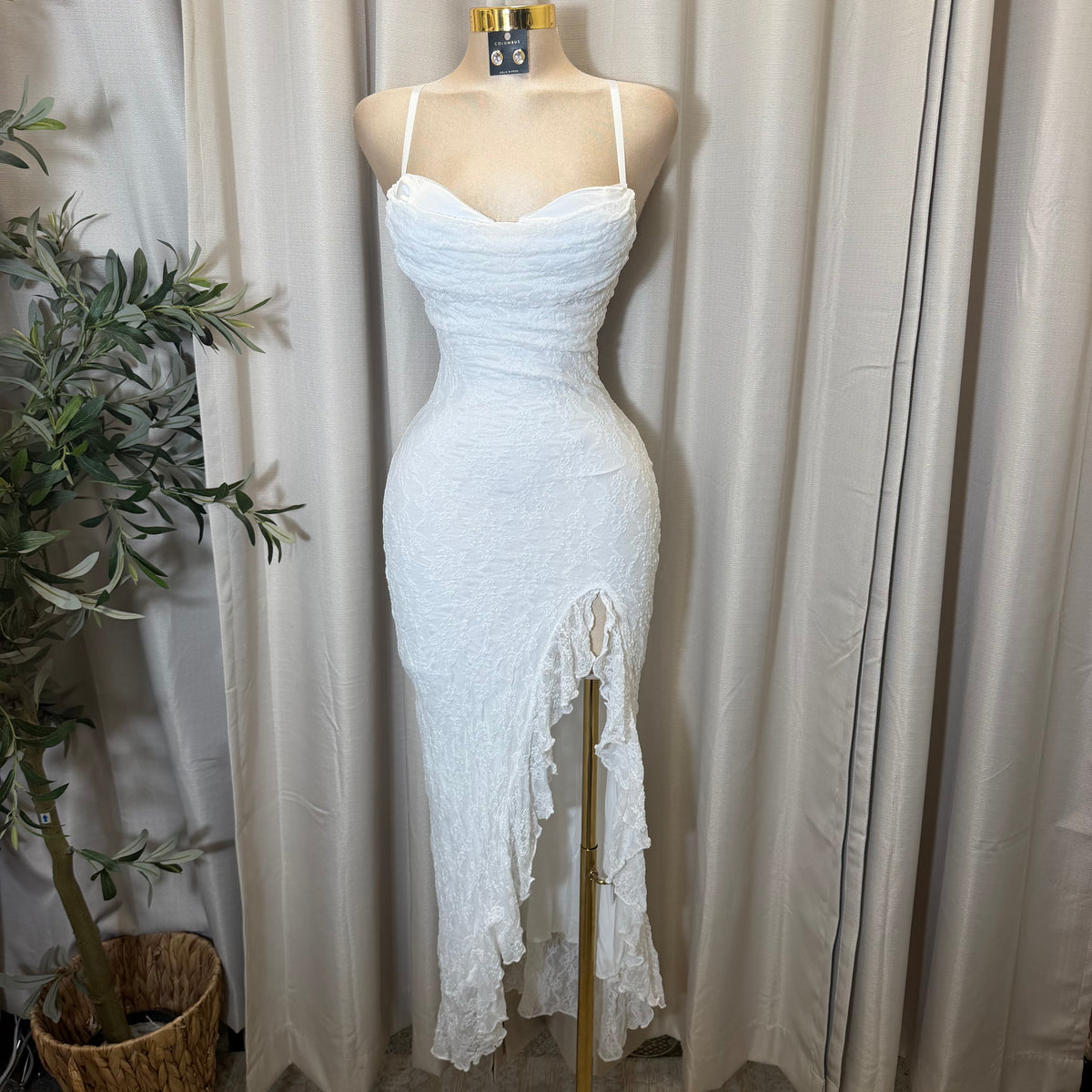 Mismaloya Dress-Lace White
