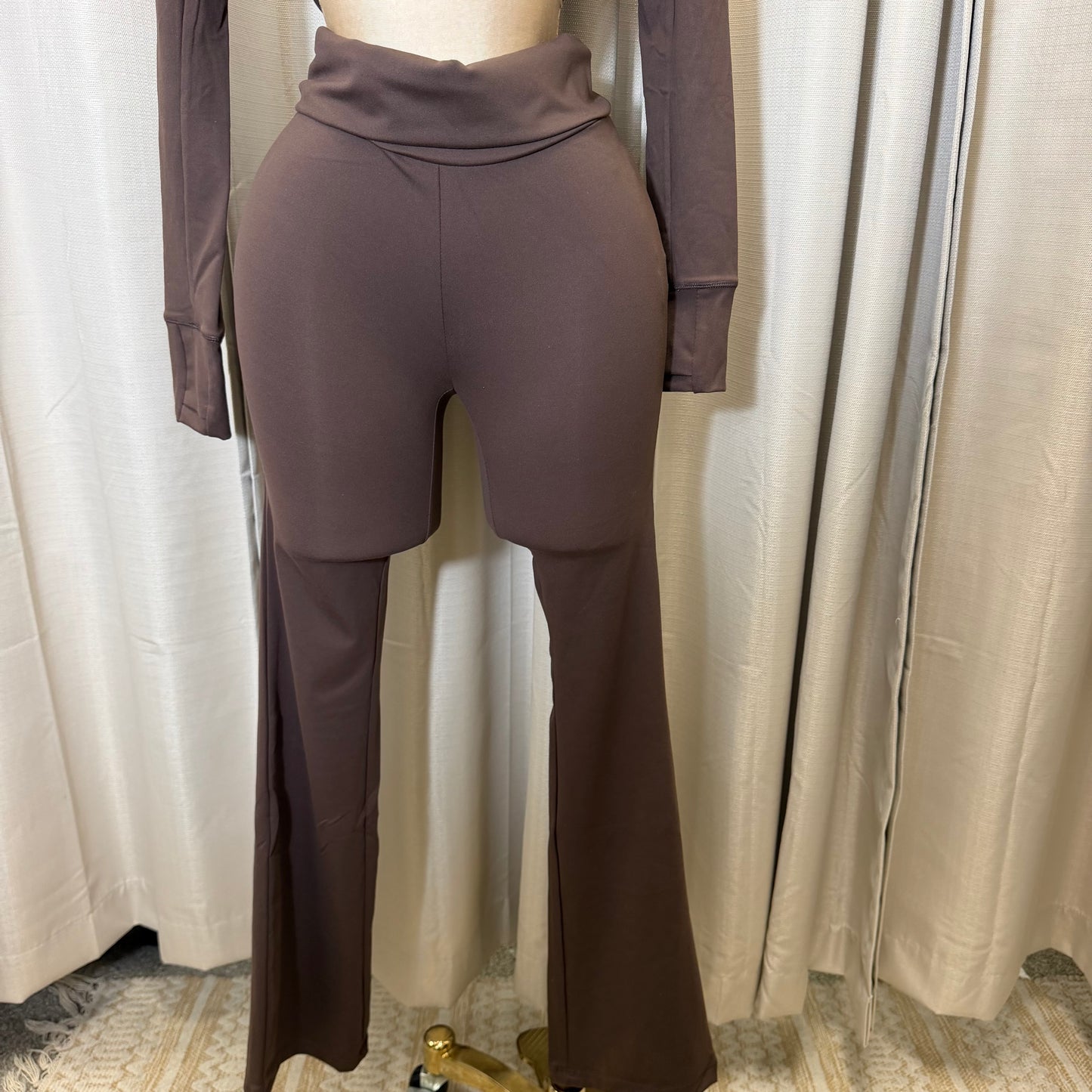 Flare  Pants - Brown