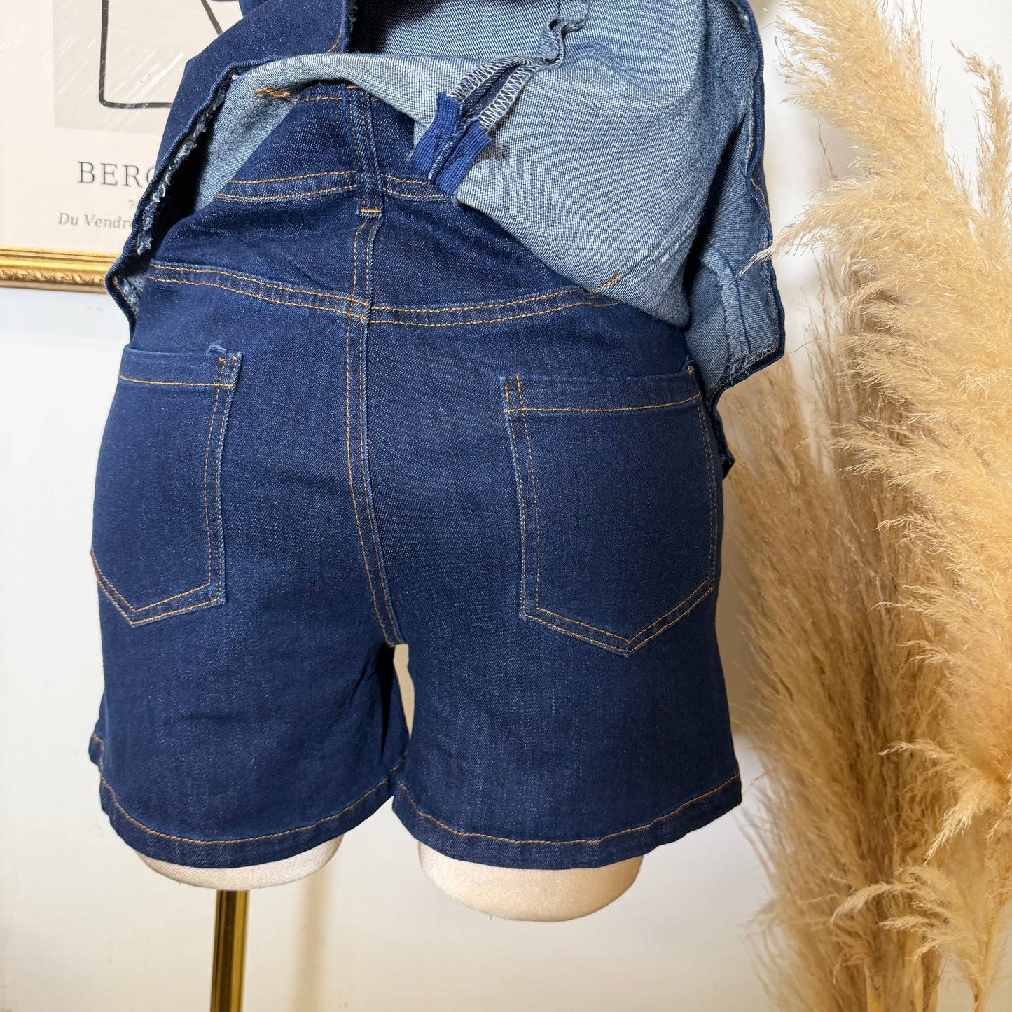 Diana Short Sleeve Denim Set-Blue