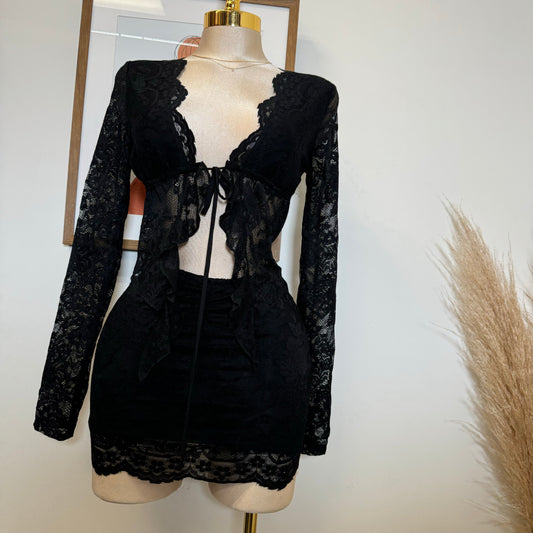 Sexy Lace Skirt-Black