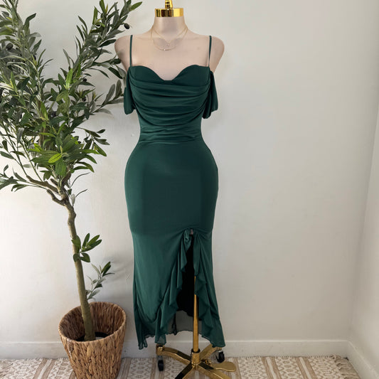 Kalie Mesh Dress-Esmerald