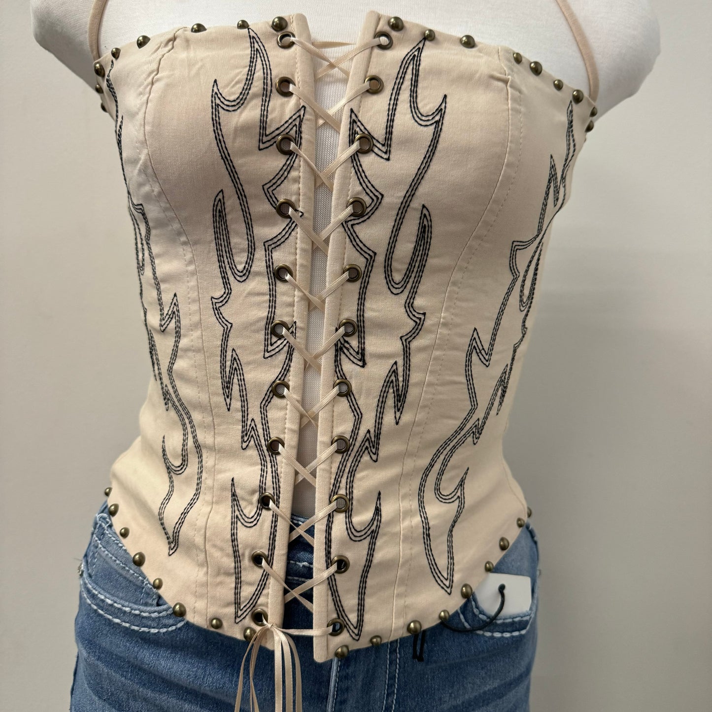 La Yaquesita Corset Top-Cream