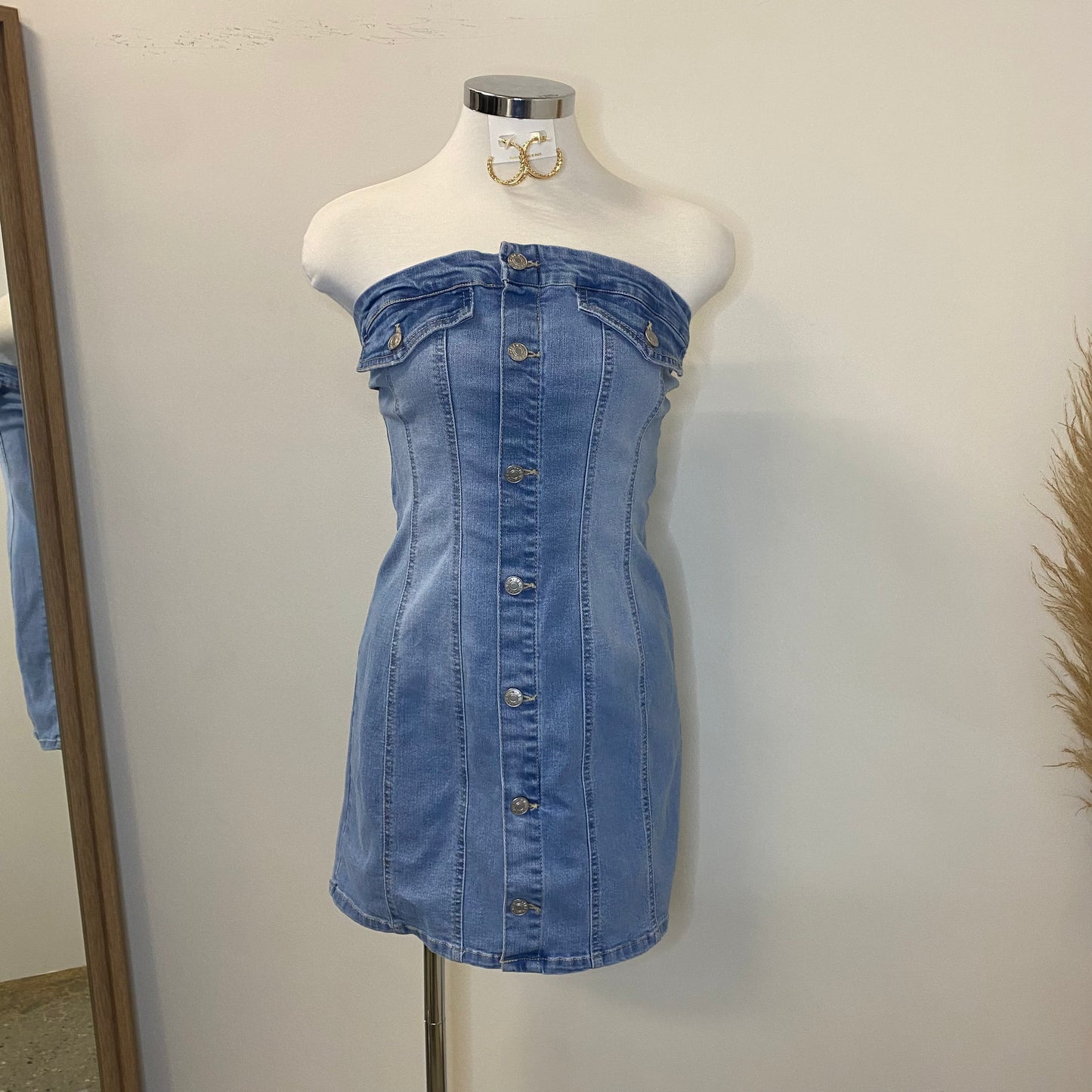 Caron Dress-Denim