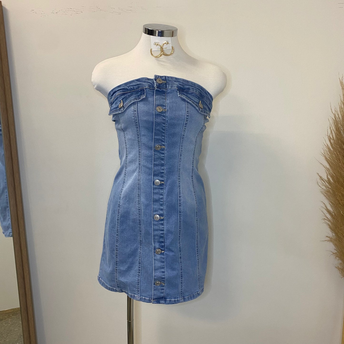 Caron Dress-Denim