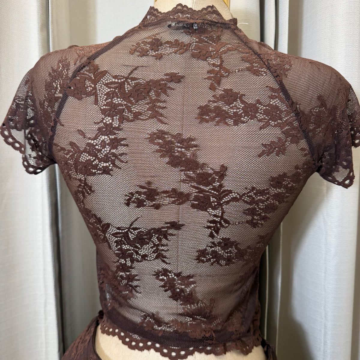 Lace skirt Set-Brown