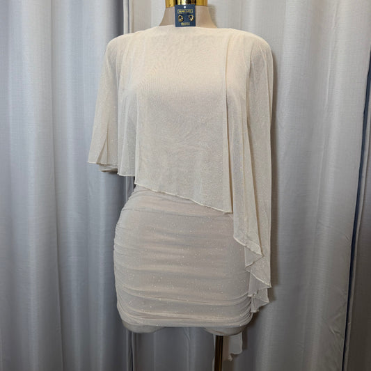 Glitter Mesh Dress-Gold