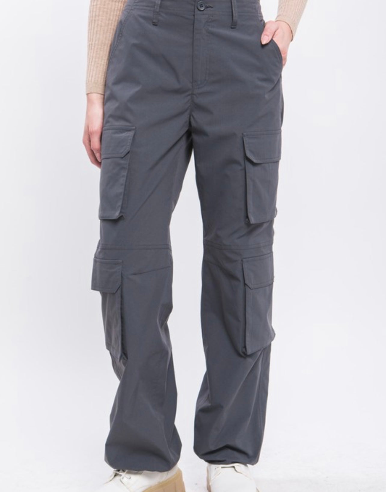 Edna Cargo Pants- Charcoal