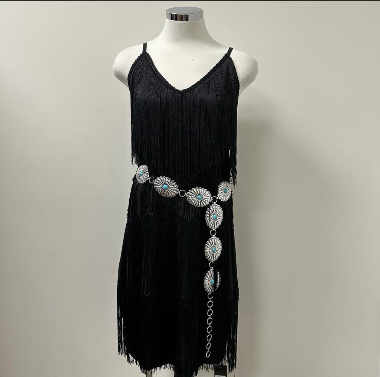 Ruby Fringe Dress- Black