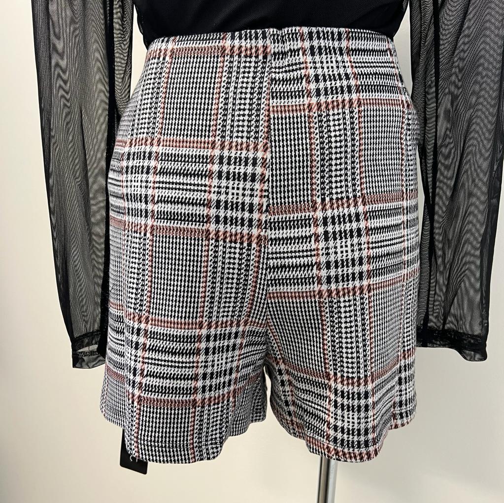 Judy Plaid Skort Elastic Waist-PL