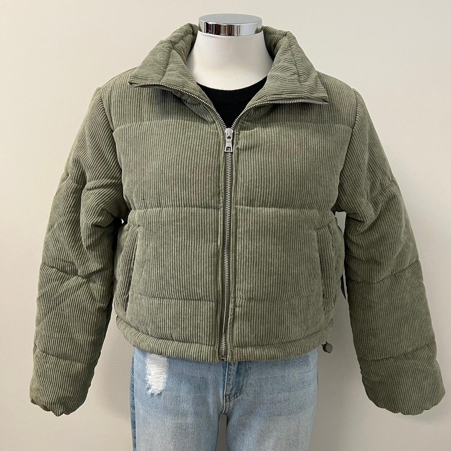 Grace Puff Jacket - Olive