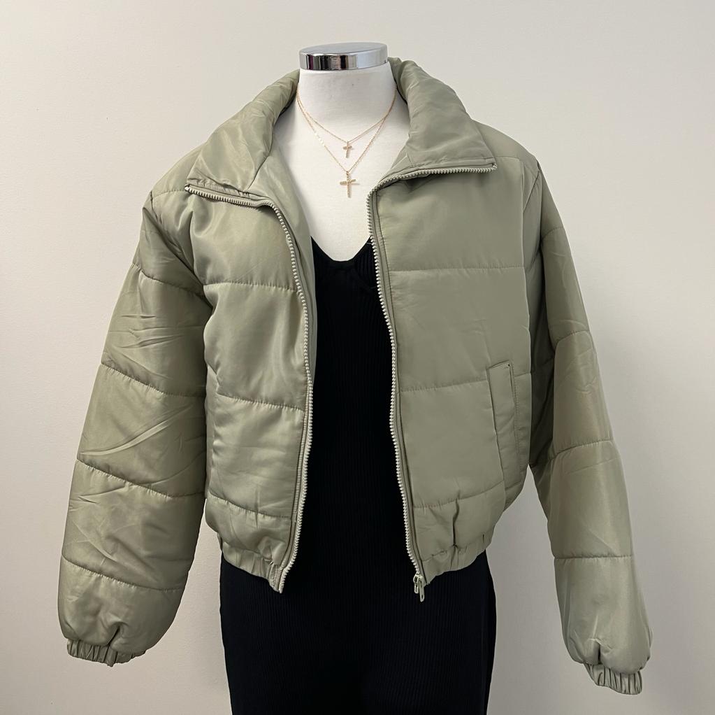 Janie Puff Padding Jacket PL -Olive Green