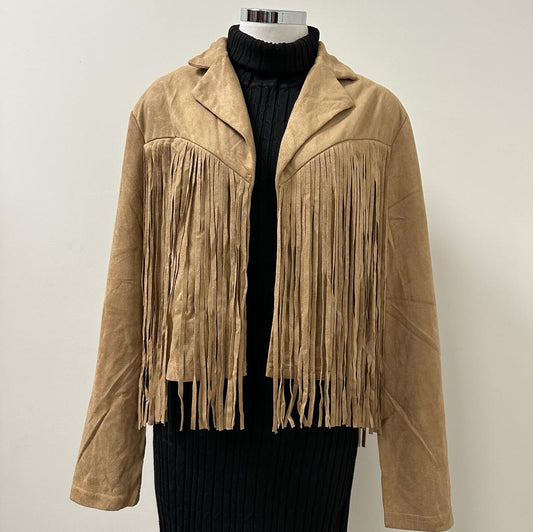 Hadley Fringe Jacket PL -Camel